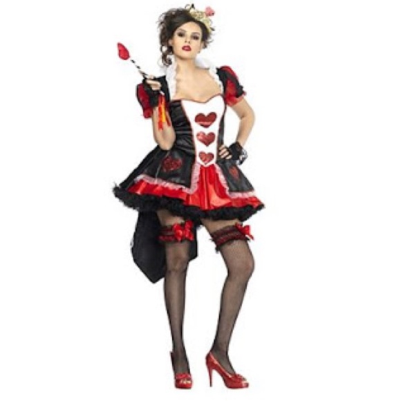 New Halloween Sexy Queen of Hearts Alice In Wonder Adult Costume Small Cosplay - Picture 1 of 8